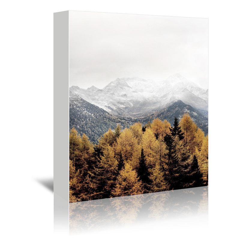 Americanflat Landscape Botanical Snowy Mountain By Tanya Shumkina Wrapped Canvas, 1 of 6