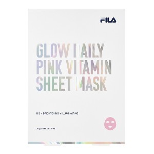 FILA - Glow Daily Pink Vitamin B12 Brightening Luminous Face Sheet Mask (5 Sheets Box) - 1 of 4
