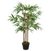 Artificial Plant Green, Brown Real Bamboo, Polyester, Plastic, Iron vidaXL - 2 of 4