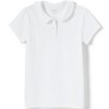 Lands' End Kids Short Sleeve Ruffled Peter Pan Collar Knit Shirt - 3 of 4