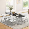 SUGIFT 8ft Portable Plastic Folding Tables for Home Garden Office Indoor Outdoor, Black - 2 of 4