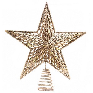Celebrations Gold Glitter Star Tree Topper 12 in. - 1 of 1