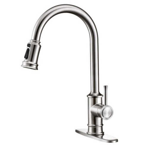 Single-Handle Kitchen Faucet with 3-Mode Pull-Down Sprayer, Versatile Tap Head for 1 or 3 Hole Installation, 360� Swivel - image 1 of 4