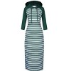 BLUEMING Womens 3/4 Long Sleeve Maxi Hoodie Dress Casual Pocket Slim Pullover Sweater Dress Travel Outfits - 4 of 4