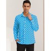 Lars Amadeus Men's Button Down Long Sleeves Casual Polka Dots Print Shirts - 2 of 4