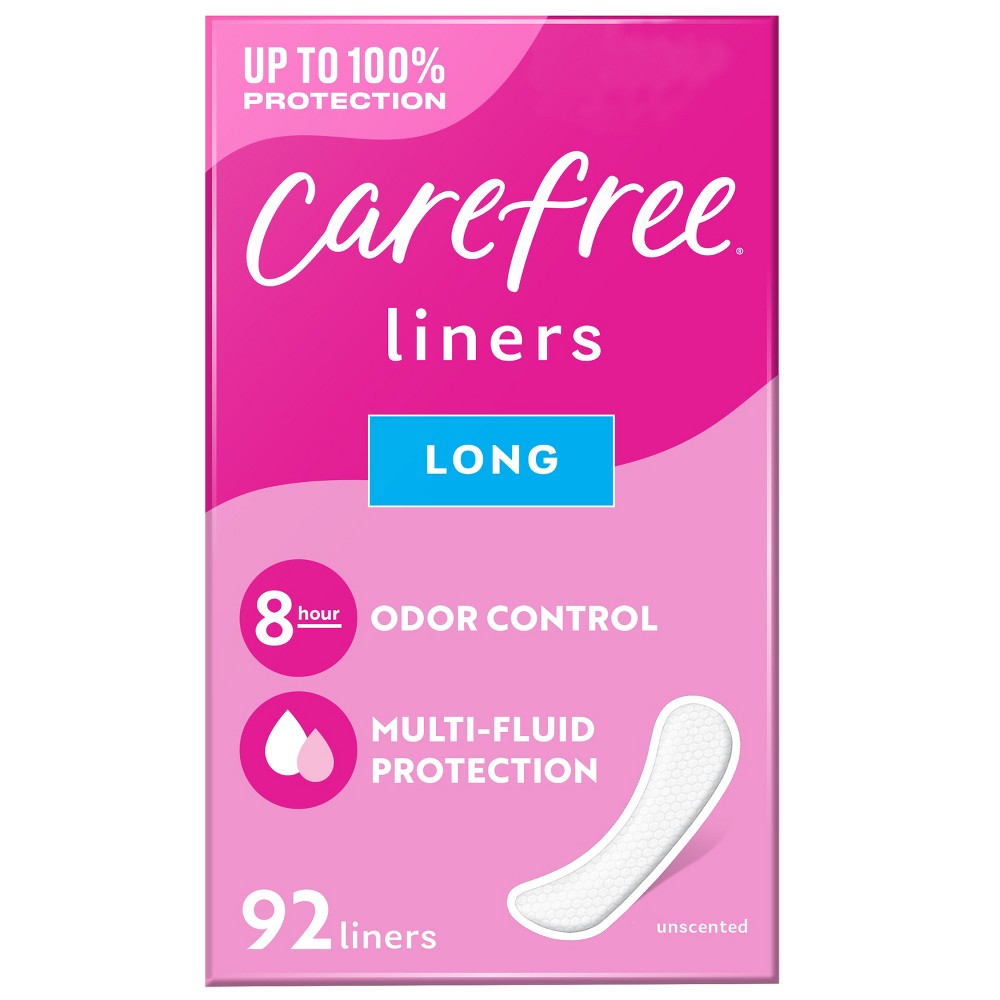 Carefree Unwrapped Unscented Panty Liners - 92ct