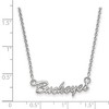 Black Bow Jewelry 10k White Gold Ohio State Buckeyes NCAA Necklace 18 Inch - 3 of 4