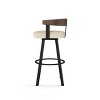 Amisco Lars Counter Height Barstool: 33" High, Pewter Frame, Polyester, pot Clean, Fixed Height - 2 of 4