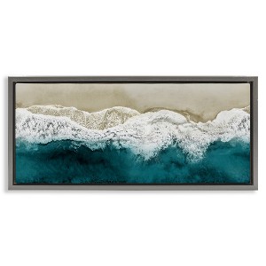 Stupell Industries Foamy Beach Coast Deep Ocean, 25" x 11" - 1 of 4
