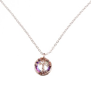 Unique Bargains Women's Pendant Necklace Tree of Life Pendant Necklaces - 1 of 4