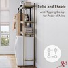 28"/30" Double Row Over Washer and Dryer Shelves, Freestanding 5 Tiers Laundry Room Storage and Organizer Standing Shelf - 3 of 4