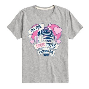 Boys' - Star Wars - Valentine Droid You're Looking For Short Sleeve Graphic T-Shirt - 1 of 4