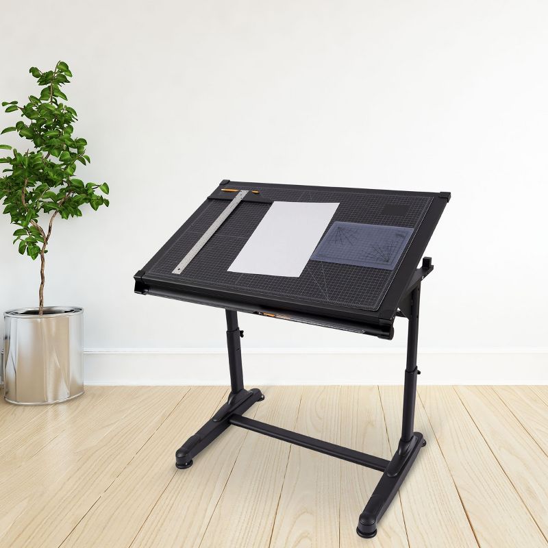 Stand Up Desk Store Adjustable Height and Angle Drafting Table Drawing Desk with Large Surface, 2 of 5