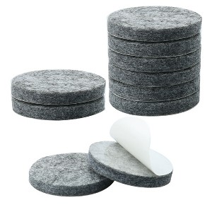 Unique Bargains Felt Self-stick Non-slip Anti-scratch Round Furniture Pads Gray 10 Pcs - 1 of 4
