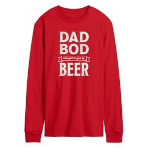 Men's - Instant Message - Dad Bod By Beer Long Sleeve Graphic T-Shirt - 1 of 4
