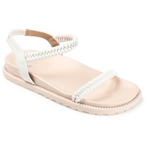Journee Collection Womens Josee Multi Strap Flat Sandals White 8 - 1 of 4
