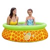 JLeisure Sun Club 17789 5 Foot x 16.5 Inch 1 to 2 Person Capacity Pineapple 3D Kids Above Ground Inflatable Outdoor Backyard Kiddie Swimming Pool - image 4 of 4