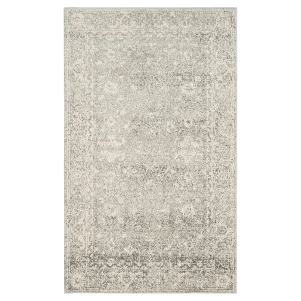 3'x5' Asteria Evoke Rug Silver/Ivory - Safavieh