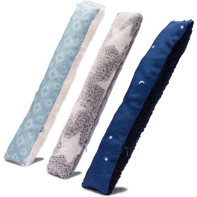 Furhaven Plush Catnip Kicker Cat Toy, Refillable - Space Print, 3 Pack
