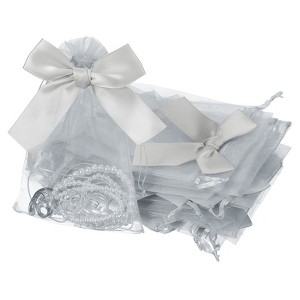Unique Bargains Drawstring Jewelry Candy Candle Wrap Organza Bow Gift Bags 20 Pcs - 1 of 4