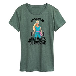 Women's - Barbie - Do More of What Makes You Awesome Short Sleeve Graphic T-Shirt - 1 of 4