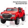 Licensed GMC 2-Seater Kids Electric Truck, 24V Battery Powered with Parent Remote Control, Dual 200W Motors,  Lights & Music,Red - 3 of 4