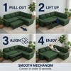 Dyonery 5-Seat Modular Sectional Sofa Bed for Small Spaces, L-Shaped Couch with Pull Out Bed, Storage, USB Ports & Recliner - 3 of 4