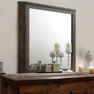 Elettra Rustic Walnut Finish Mirror - 1 of 1