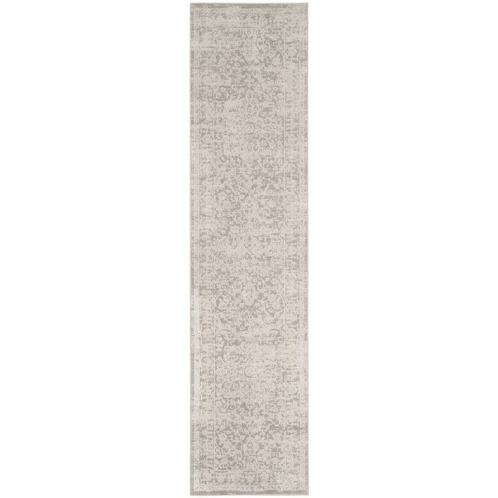 2'x8' Runner Gray/Beige Floral Loomed - Safavieh