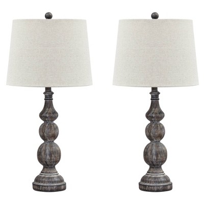 Set of 2 Mair Table Lamps Antique Black - Signature Design by Ashley