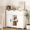 NicBex Versatile Storage Cabinet for Bathroom,Bedroom&Living Room,Floor Cabinet with 3 Drawers,2 Cubbies&2 Doors,Accent Cabinet - 2 of 4