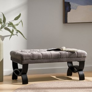 CAVINAS Modern Pull-Open Top Ottoman Bench with Unique Legs,Rectangular Storage Ottoman for Living Room - 1 of 4