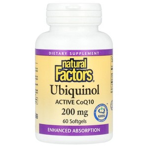 Natural Factors Ubiquinol, 200 mg, 60 Softgels - 1 of 3