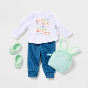 14" ABC Top & Jeans Baby Doll Outfit - Gigglescape™ - 1 of 4