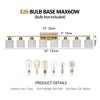 Maliang Gold Modern Vanity Light Over Mirror, Wall Sconces with Milky White Frosted Glass Shades, (Bulbs Not Included) - 3 of 4