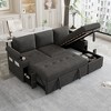 TiramisuBest 83.5" L-shaped Sofa Couch Convertible Sofa Bed Sectional Sofa with Ample Storage Space, Modular Sectional Sofa with Storage, Si - 4 of 4