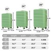MAYEERTY 3-Piece Luggage Set (20"/24"/28") - PP Spinner Wheels, Carry-On, Matching Color, Combination Lock - 3 of 4