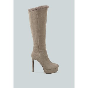 SALDANA Convertible Suede Leather Black High Boots - 1 of 4