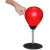 JuzToys 36cm Adjustable Desktop Punching Bag Stand – Stress Relief Gifts Boxing Bag Speed Ball, Heavy Duty Boxing Toy with Strong Suction Cup – Red - 2 of 4