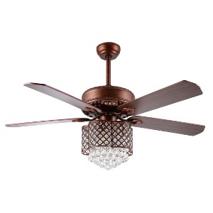 Kelso 3 Light 52" Ceiling Fan - CLF1015 - Bronze - Safavieh - 1 of 4