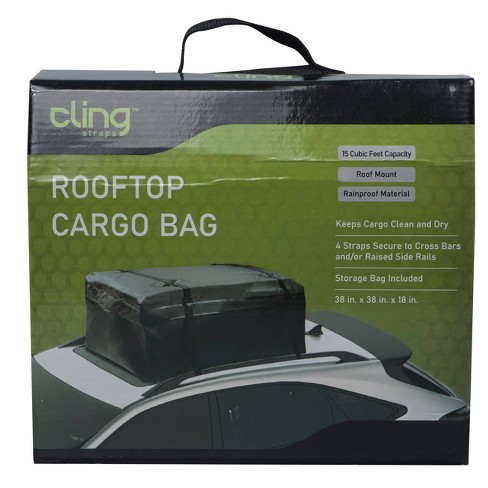 Cling 38x38 Rainproof Car Top Bag Cargo Tie Downs : Target