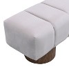 Lyngins 50"/64" PU Ottoman Bench,End of Bed Entryway Bench,Dining Bench for Dining Room,Living Room,Bedroom,No-Assembly,300 LBS Weight Capacity - 3 of 4