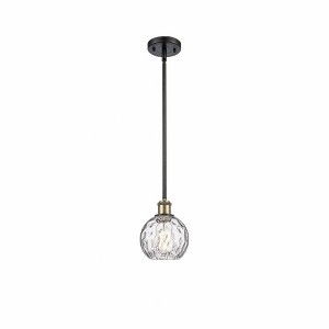 Athens Water Glass - 1 Light Mini Pendant In Industrial Style-8 Inches Tall and 6 Inches Wide - 1 of 1