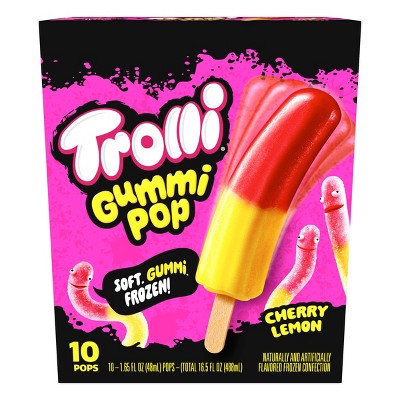 Trolli Gummi Frozen Pop Cherry Lemon - 16.5 fl oz/10ct