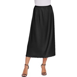 Avidlove Women's Satin Half Slip 36" Lace Long Underskirt - 1 of 4