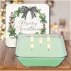 Courtside Market Merry Christmas Wreath 6.5x6.5 Artboard Lid & 20oz Candle Set - 4 of 4
