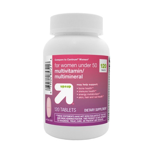 Women's Under 50 Multivitamin Dietary Supplement Tablets - 120ct - up & up™ - image 1 of 3