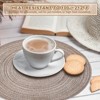 Unique Bargains Woven Braided Washable Decorative Round Placemat 4 Pcs - 4 of 4