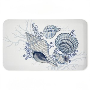 Stupell Industries Coastal Chinoiserie Shells Printed Anti-Fatigue Floor Mat, design by Nicole Tamarin, 30"x18" - 1 of 4