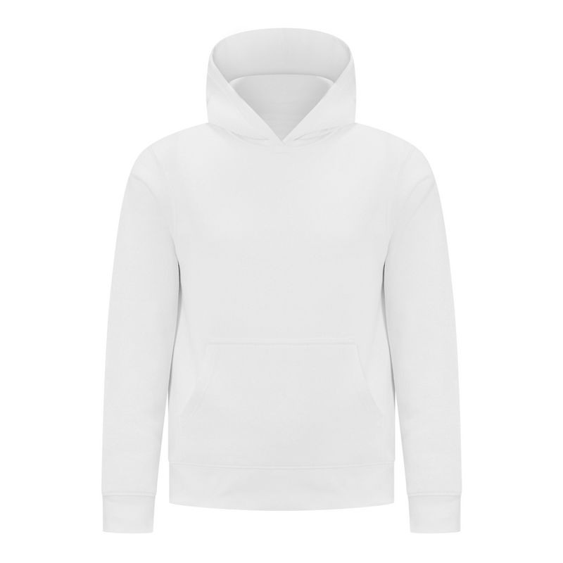 EVERYDAY KIDS Girls Pullover Hoodie – Soft Fleece Hooded Sweatshirt with Pockets, White, Size 2T